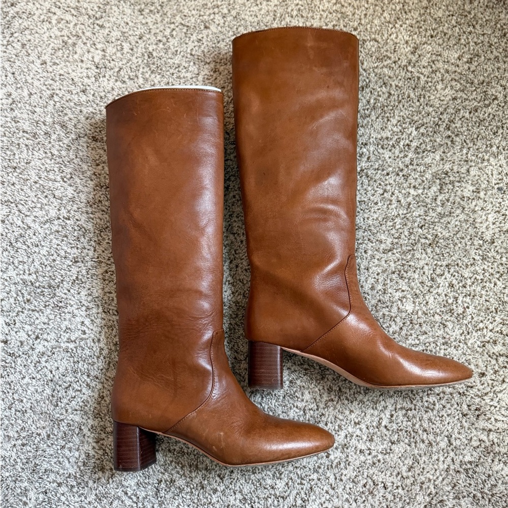 Loeffler Randall Tan Leather Heeled Boots